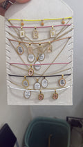 Collana oro rosa+lettera C