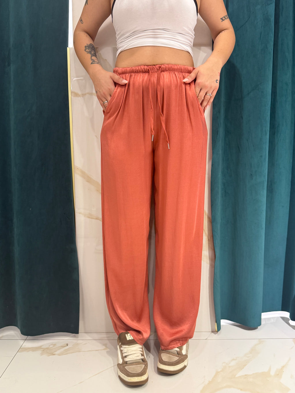 Pantalone satin