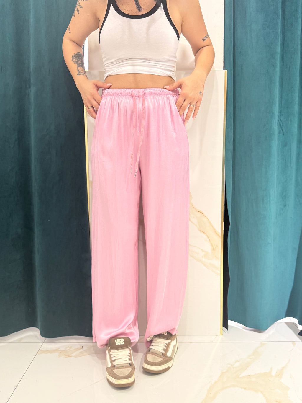 Pantalone satin
