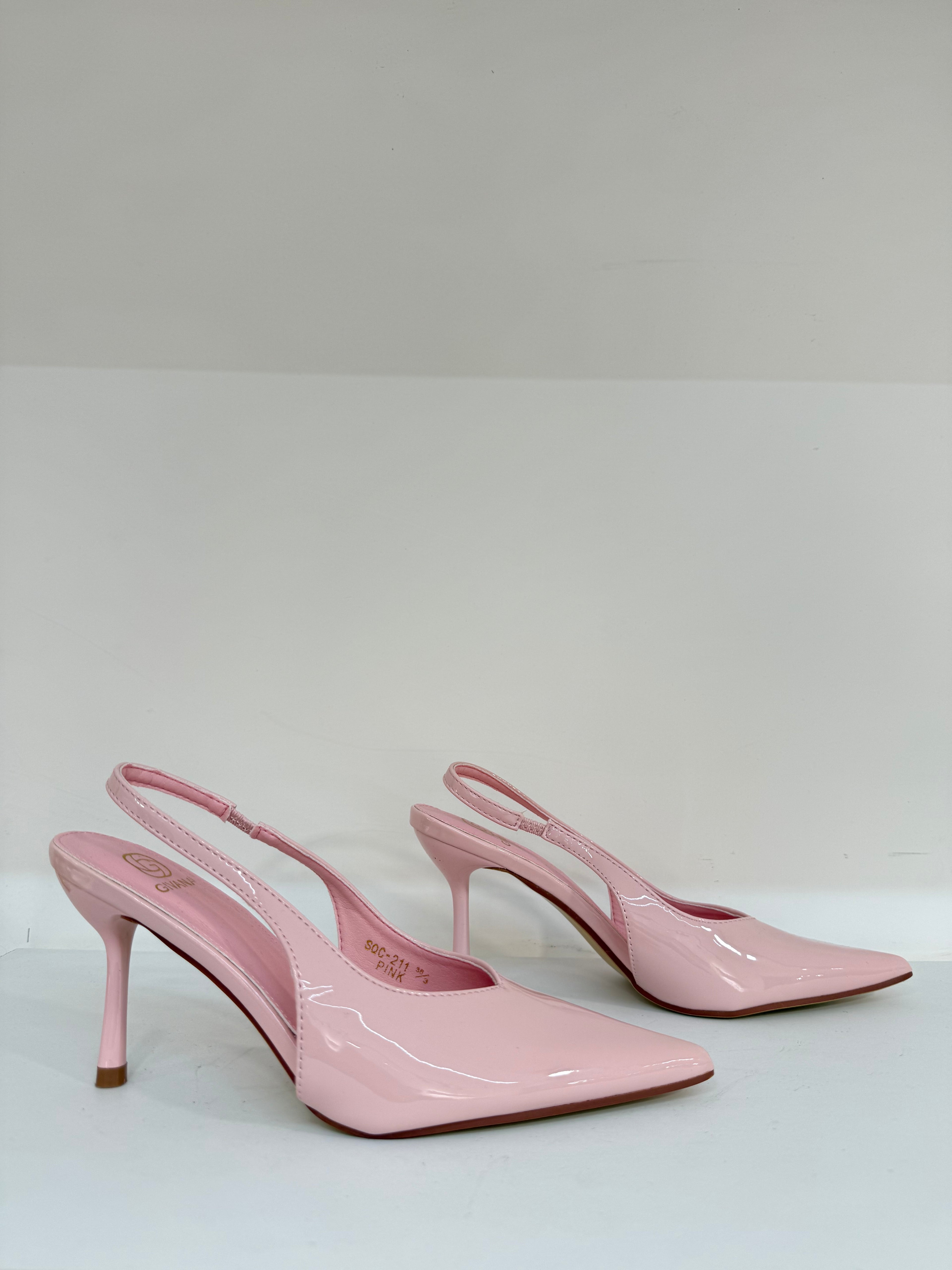 Slingback GIVANA in Vernice – Azzurro Cielo