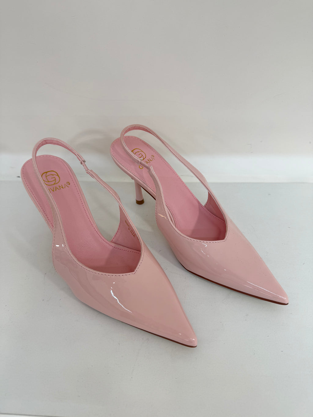 Slingback GIVANA in Vernice – Azzurro Cielo