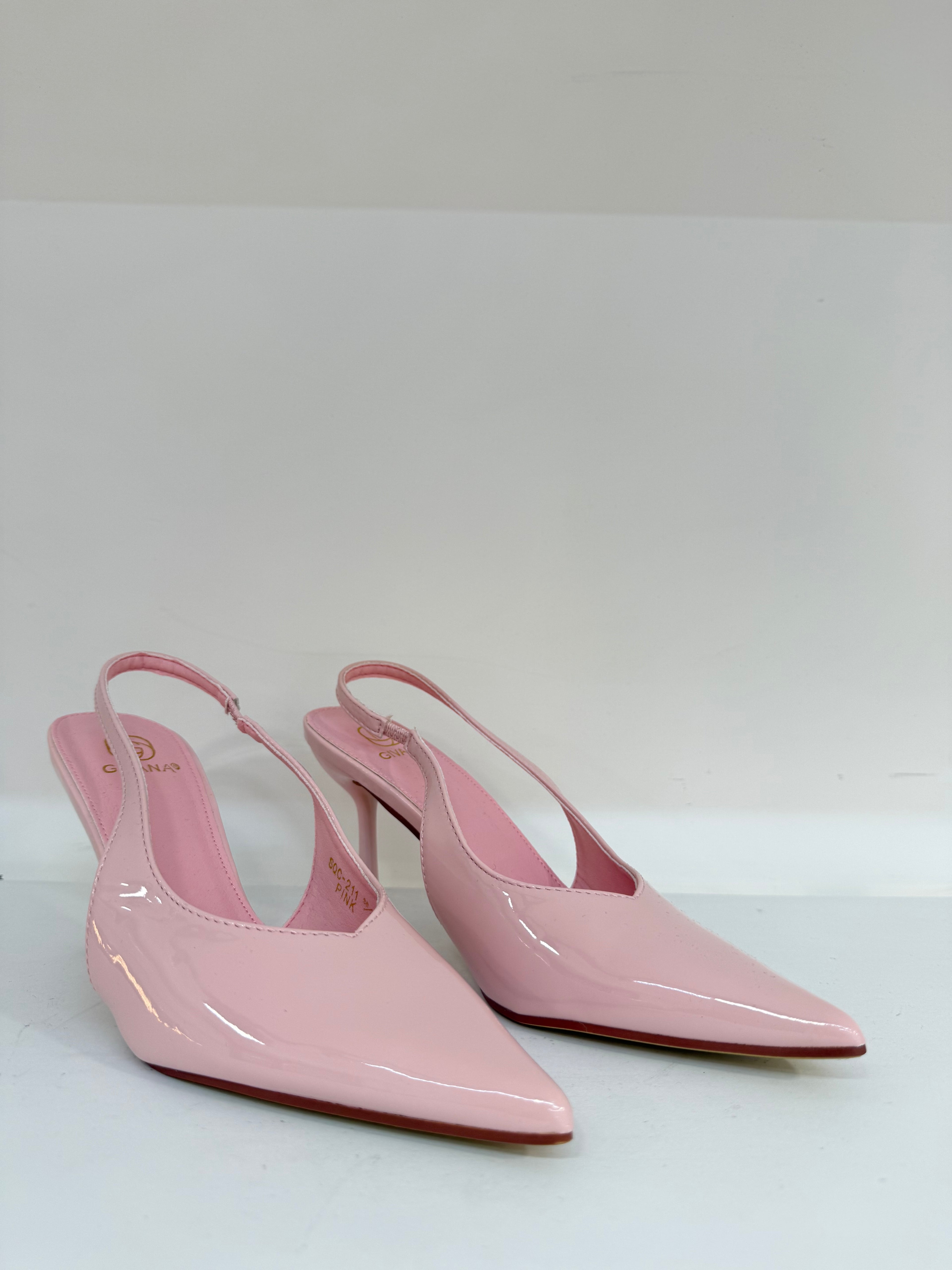 Slingback GIVANA in Vernice – Azzurro Cielo