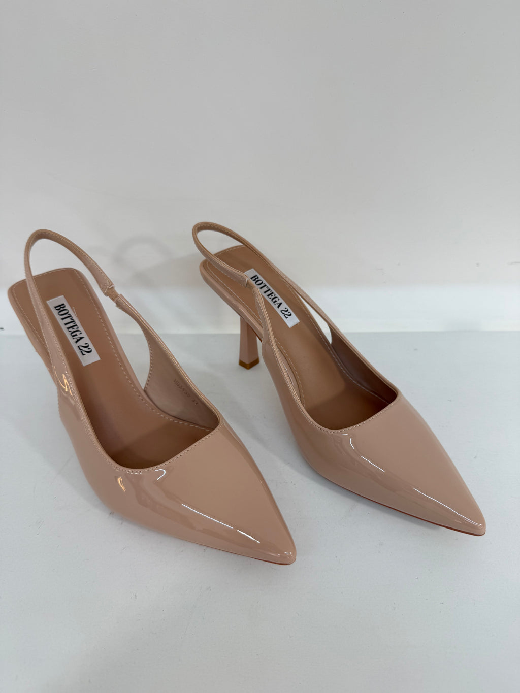 Slingback "Bottega" in Vernice Nude