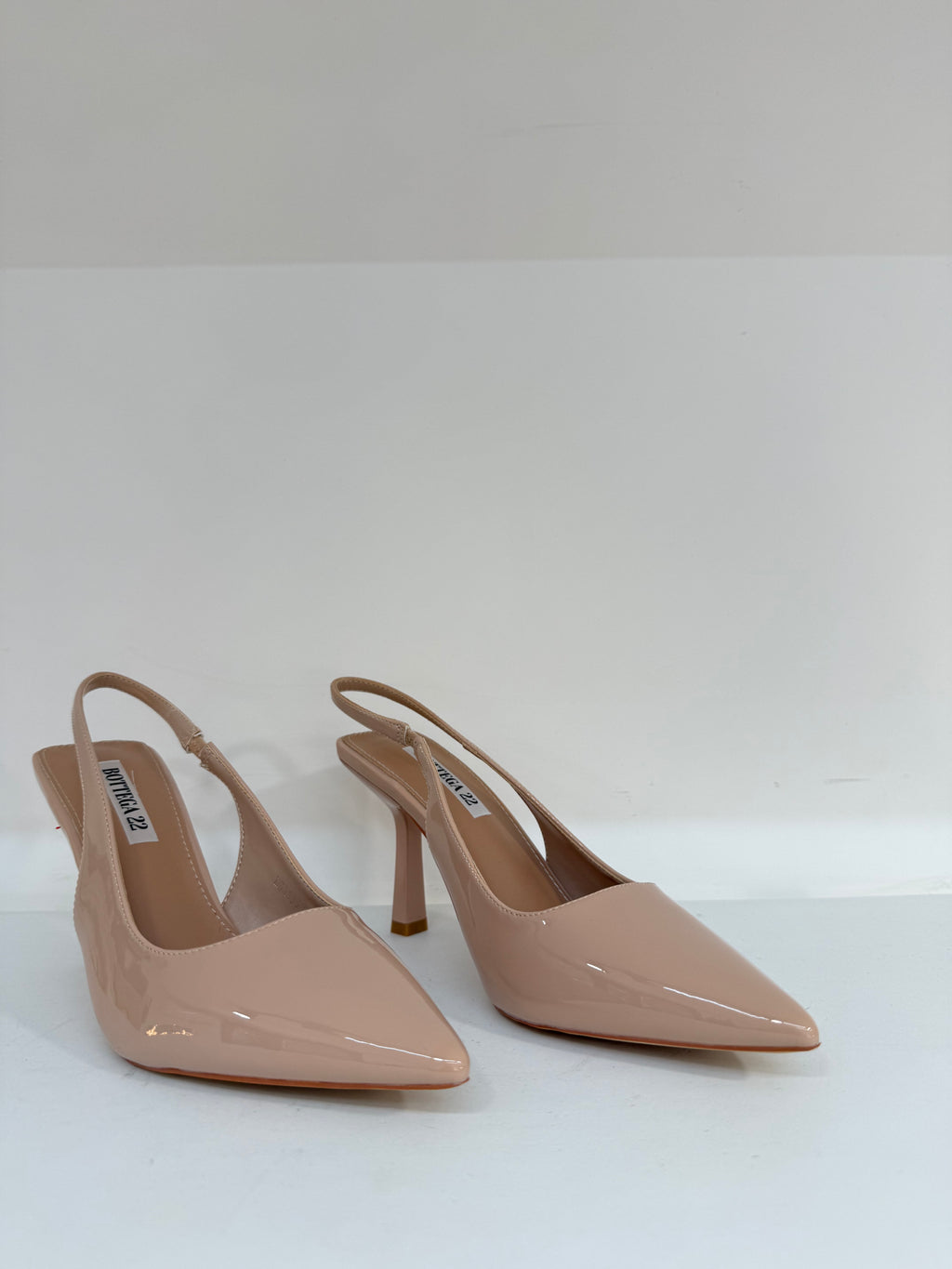Slingback "Bottega" in Vernice Nude
