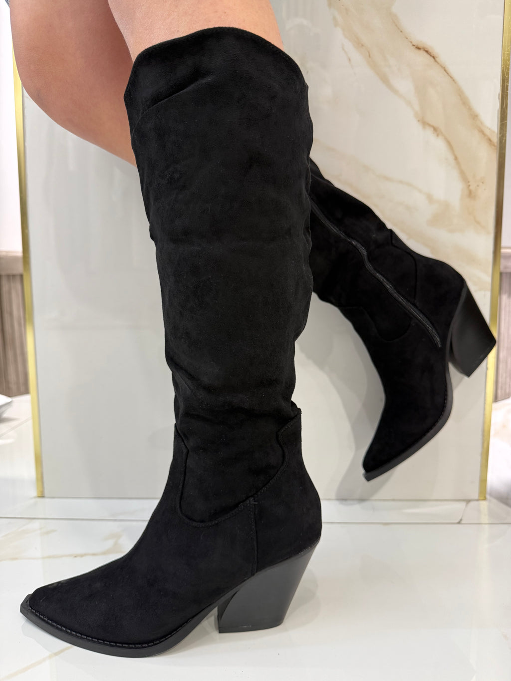 Stivali Alti Texani in Suede – Urban