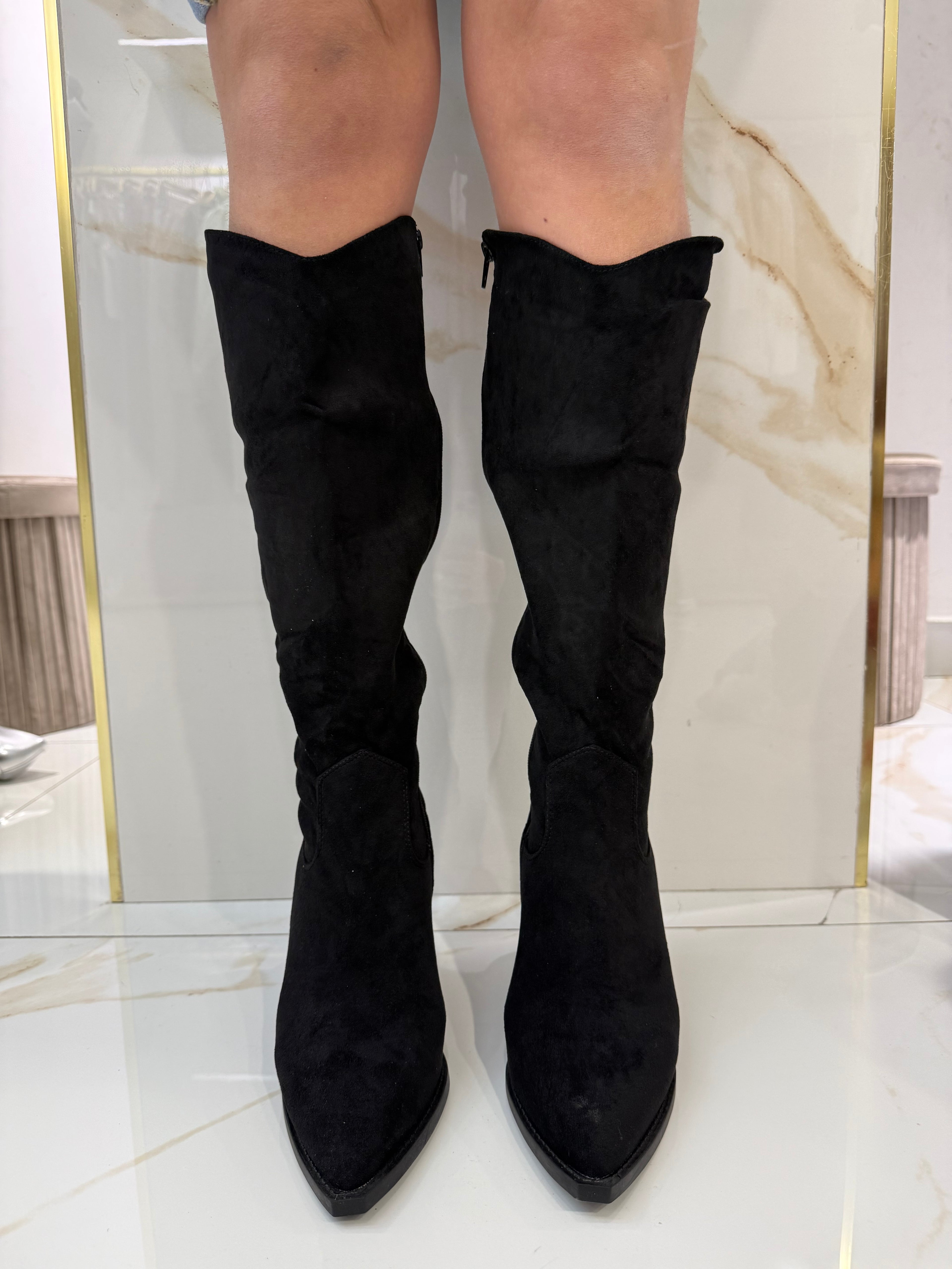 Stivali Alti Texani in Suede – Urban
