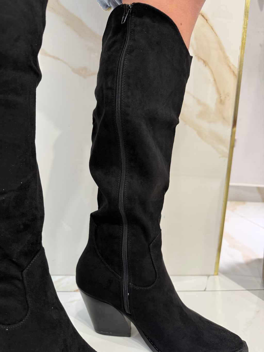 Stivali Alti Texani in Suede – Urban